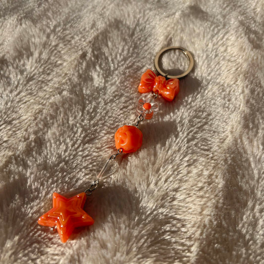 Tangerine Starburst Keychain